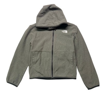 The North Face Teen Gray Full Zip Fleece Hoodie Jacket SzM10 Gorpcore Minimalism