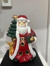 Father Christmas traditional mantelpiece ornament  Tealight holder