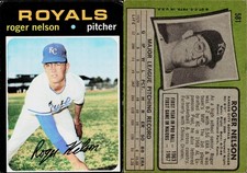 1971 Topps Baseball Card #581 Roger Nelson Kansas City Royals