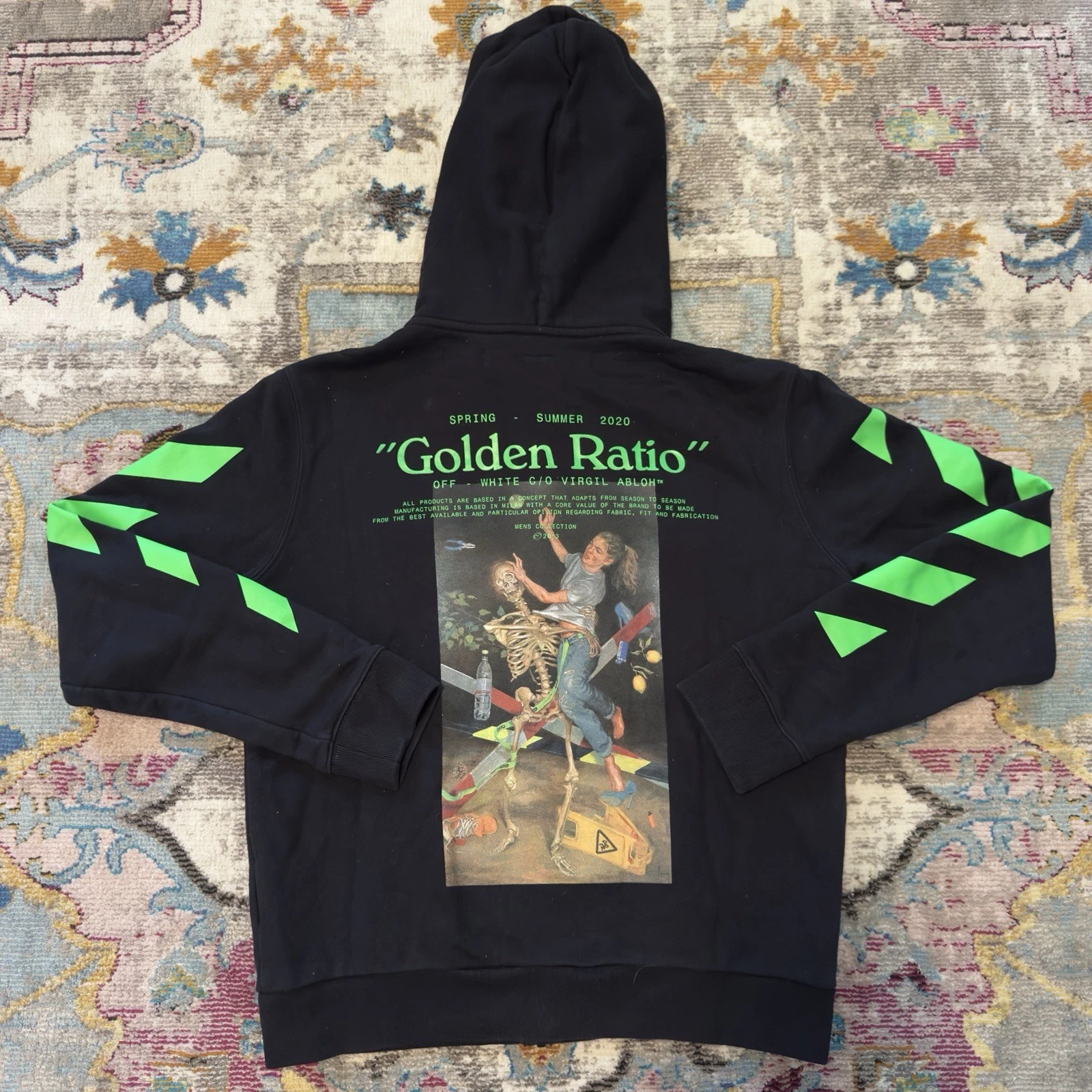 OFF WHITE Felpa Off White 20s Grafica Rapporto Dorato