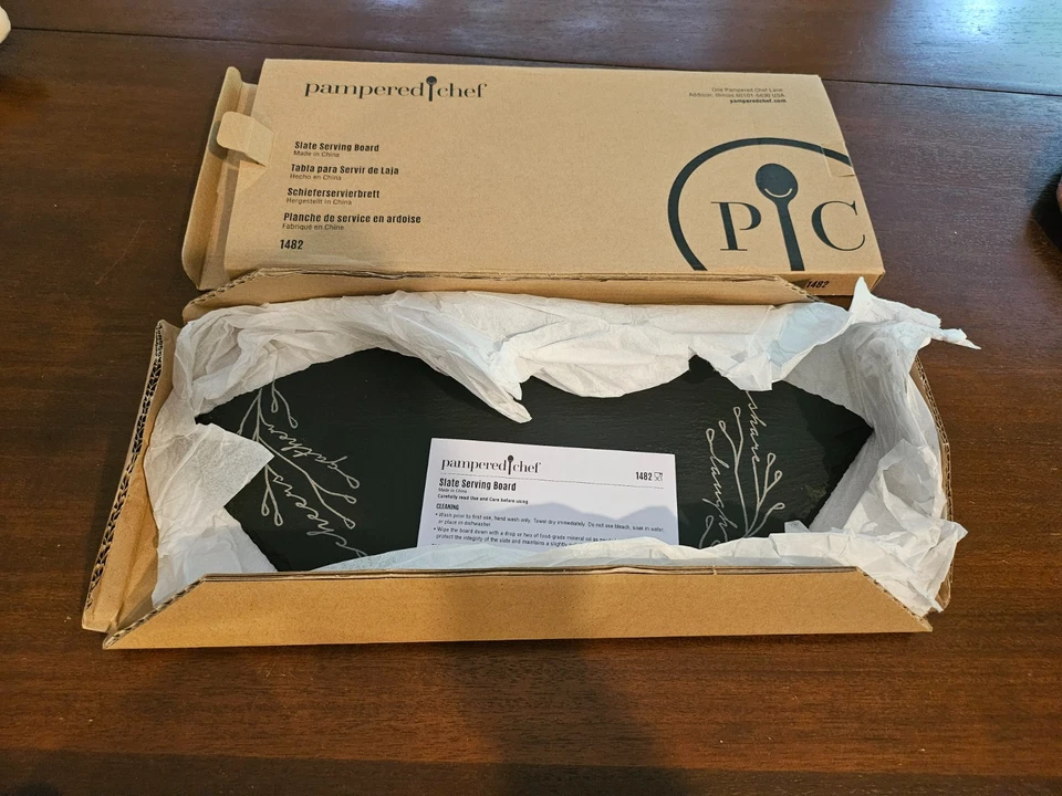 Pampered Chef Slate Serving Board #1482 – New in the Box - Image 2 of 4