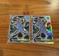 Max Scherzer 2025 Topps Chrome Cosmic Refractor SP + Base NRMT+ Blue Jays!!