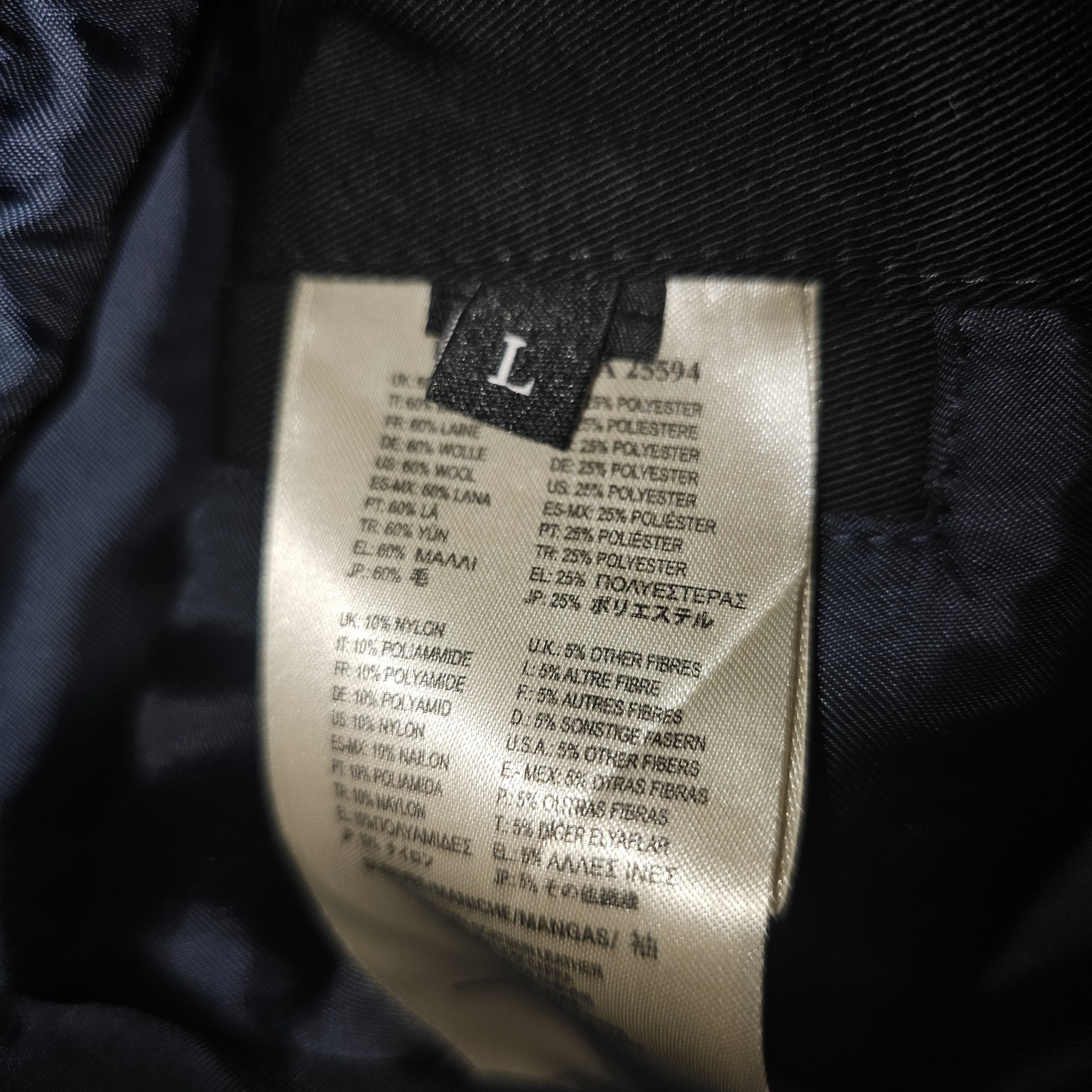 Diesel Men's Sz Large Goatskin Leather Jacket Wool Switch Black Italian thumbnail 6