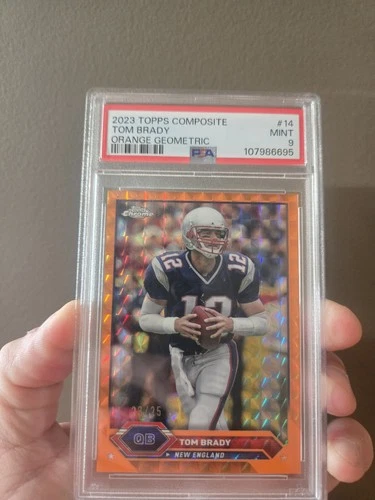 2023 Topps Composite Topps Chrome Tom Brady #14 Orange Geometric Refractor /25