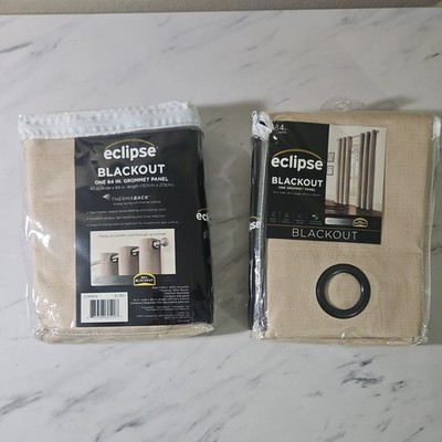 2 Eclipse Ecru Grommet 42 x 84 Curtain Panel Blackout NWT NEW One Panel