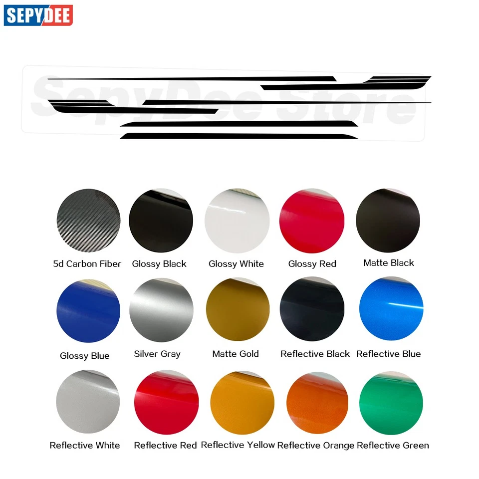 6 piezas calcomanía adhesiva de rayas laterales de puerta línea de cintura superior para BMW M2 G87 2023 2024 Foto 2 de 4