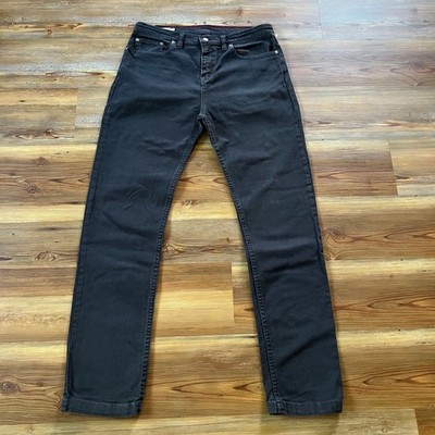 American Giant Size 34 Men's Faded Black Roughneck Slim Stretch Canvas Pants