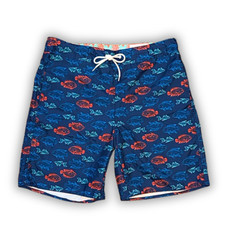 St. John  s Bay Men  s Swim Trunks Large Knee Length Swim Shorts Tropical Print