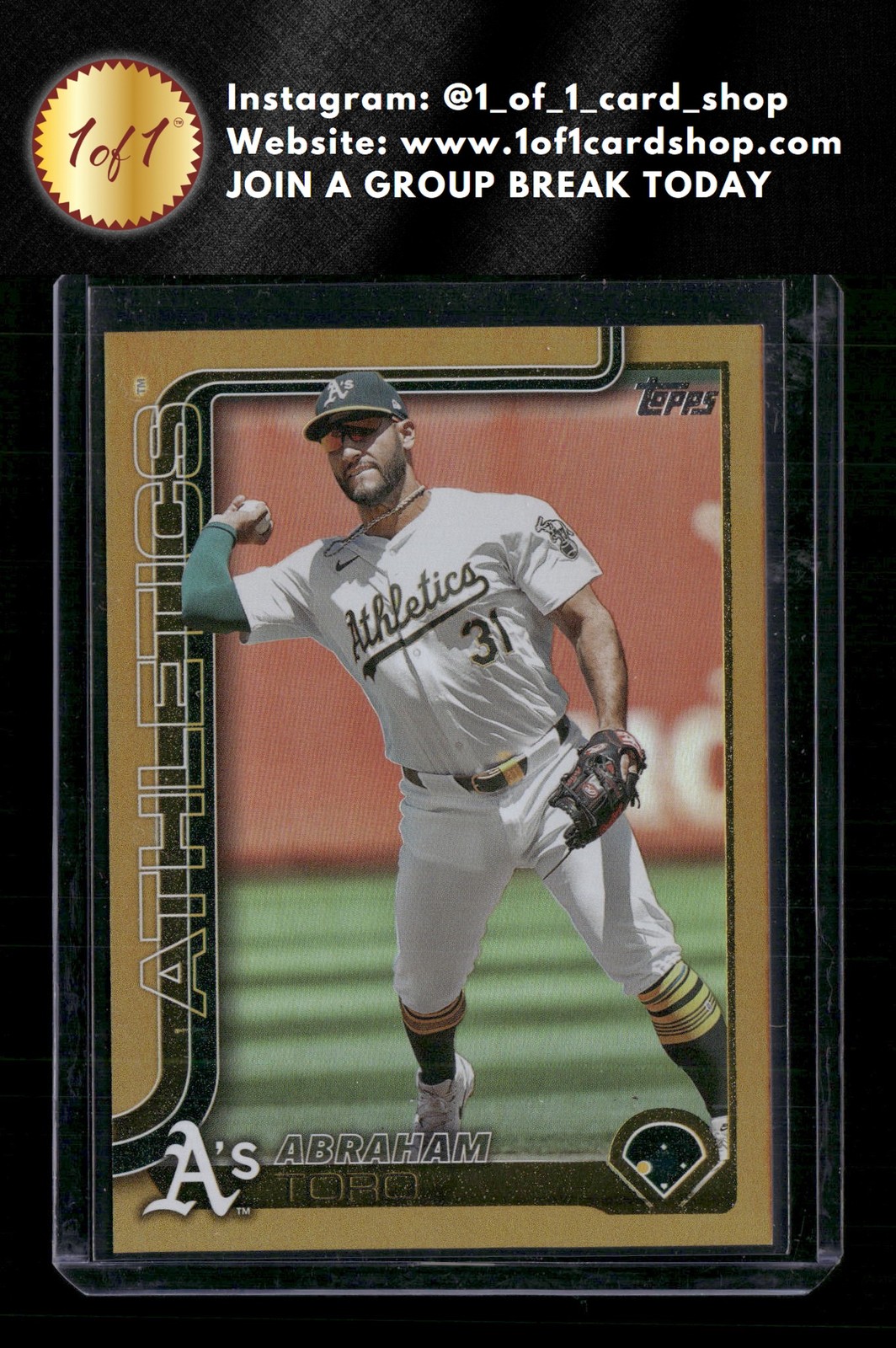 2025 Topps #245 Abraham Toro Gold Holo Foil /50 JS