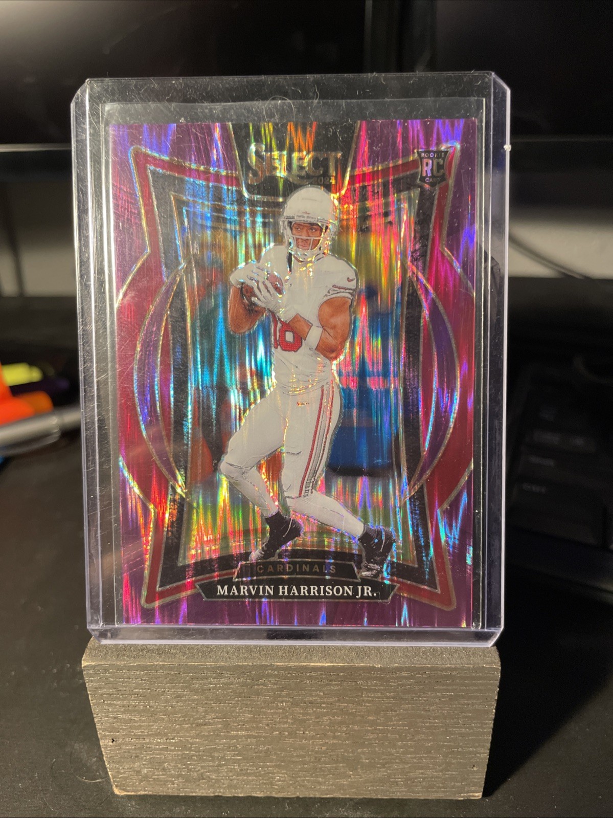 2024 Panini Select Concourse Marvin Harrison Jr. #28 Purple Shock Prizm /360  RC
