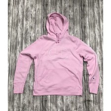 Champion Pink Hoodie Womens size M Medium Big C Sweatshirt Powerblend Pullover