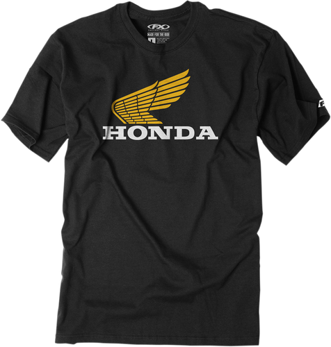 Factory Effex Premium Soft Cotton T-Shirt - Racing Stripe Design, Black, Large (Officially Licensed)