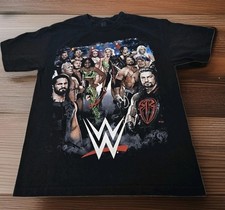 WWE Raw And Smackdown T Shirt Mens Medium Black Graphic Print Double Sided 2017