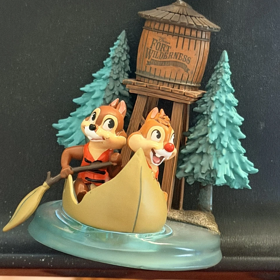 Disney World Ornament Fort Wilderness Resort Campground Chip Dale Canoe Water - Image 3 of 4