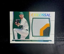 2022 National Treasures Paul Blackburn Colossal Jersey Patch /10 Athletics