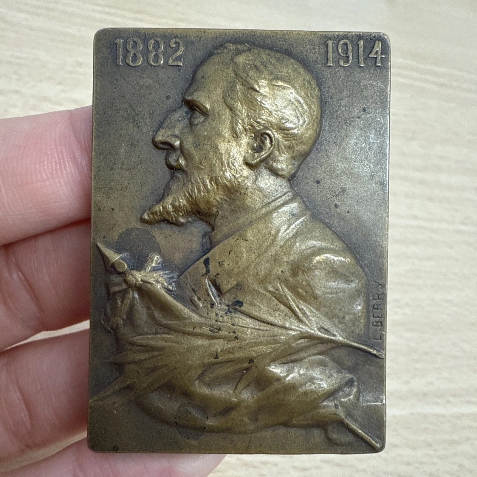 Médaille Plaque De L Berry 1882 1914 En Bronze