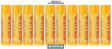 LOT/10 Burt's Bees~CLASSIC PEPPERMINT BEESWAX~Lip Balm Full Size~NEW+SEALED+SHIP