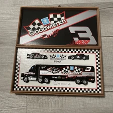 Vintage Good wrench Racing Dale Earnhardt Hauler Car Set In Wooden Case RARE
