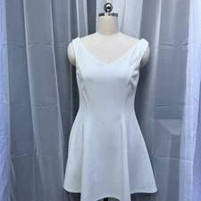 Bardot Delphi hourglass mini dress Solid White Sz USA 8 Or Medium