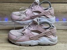 Nike Girls Huarache Run SE Sneaker Athletic Pink Heel Strap Lace Up Round Toe 3Y