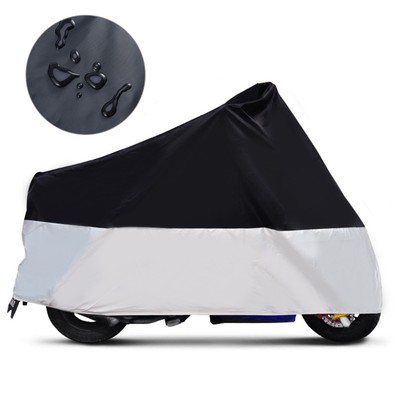 Motorrad Abdeckung Wasserdicht UV Schutz Garage Roller Silber S