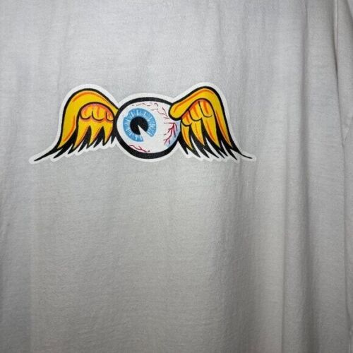 Von Dutch Flying Eyeball Short Sleeve Crew Neck White Vintage Y2K Size XXL - Picture 2 of 5