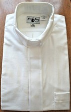 Friar Tuck Men's Clergy White Long Sleeve Oxford Tab Collar Shirt