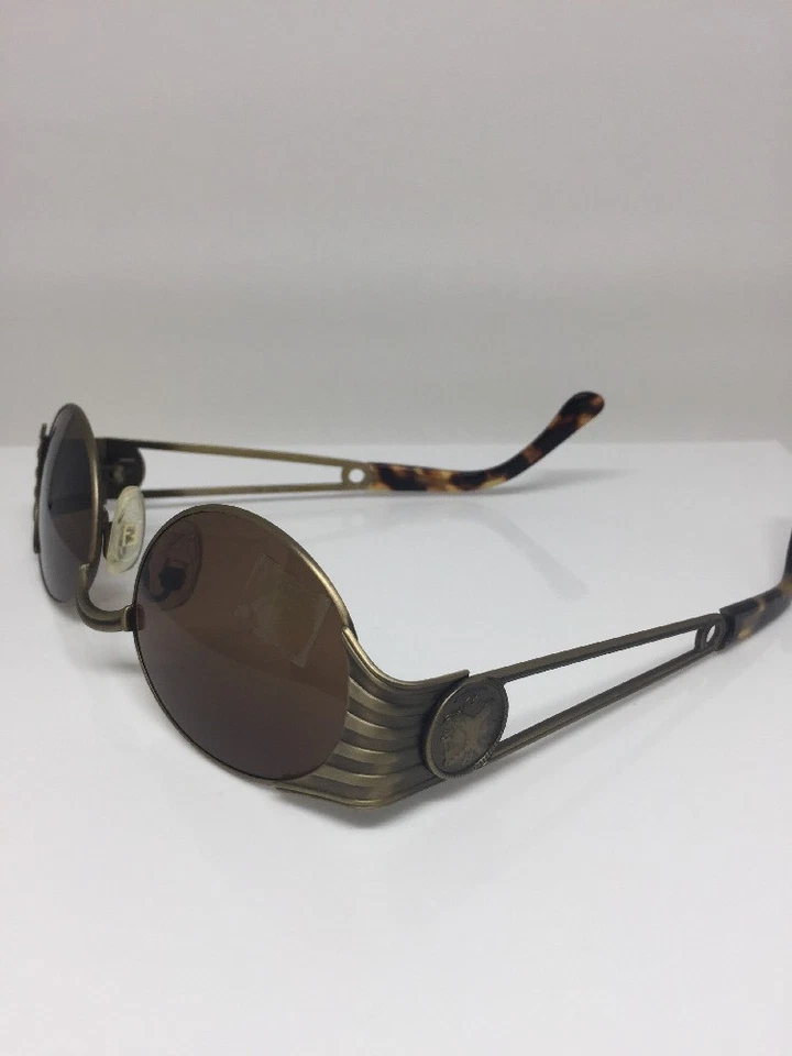 Nuevas gafas de sol Fendi vintage Steampunk Mod. FS 142 Bronce Antiguo Hecho en Italia Foto 3 de 4
