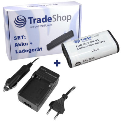 2000mAh AKKU CR-V3+LADEGERÄT Pentax IST-D IST-DS Optio S-50 LB1