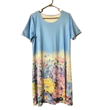 Sleep Apparel Nightgown Womens Floral Short Sleeve Unbranded No Size or Care Tag