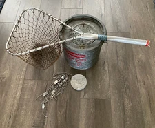 VTG 4-Item Fishing Bundle Revelation Bucket w/ Handle Dot-Line Net Leader Box +