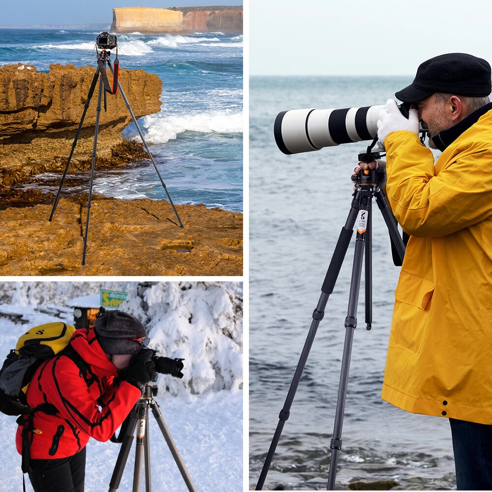 K&F Concept 70in Travel Tripod 33lbs Load For Dslr Cameras w/ Twist Lock&Monopod - Image 2 of 4