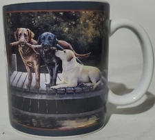 Lang & Wise Dog Days Coffee Mug 10oz Dogs Retrievers Hunting Cabin Dog Lovers
