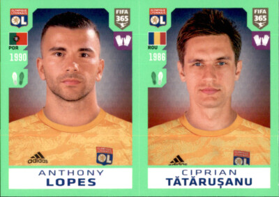 Panini Fifa 365 2020 Sticker 124 - Anthony Lopes - Ciprian Tatarusanu