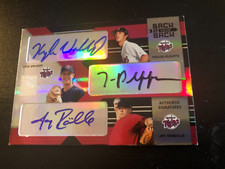 Twins KYLE WALDROP TREVOR PLOUFFE JAY RAINVILLE 2004 Donruss Elite signed trio
