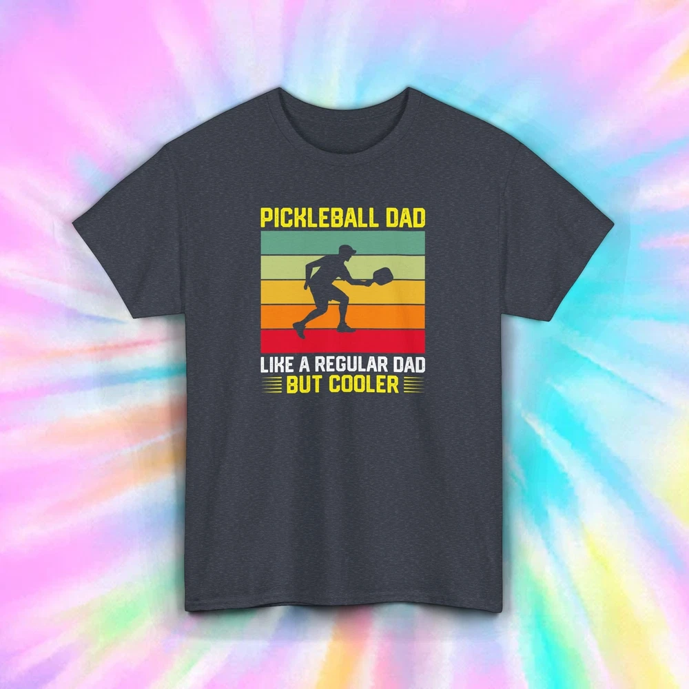 Pickleball Dad T-Shirt S-5XL Retro Graphic Tee Like Regular Dad But Cooler Gift