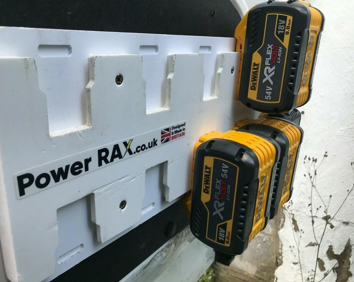 CLICK IN DEWALT 18v & Flexvolt Battery Rack, 2-10 Slots Mounts - Foto 12
