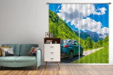 3D Mountain Car A4364 Transport Photo Curtain Window Blockout Fabric Amy 2023