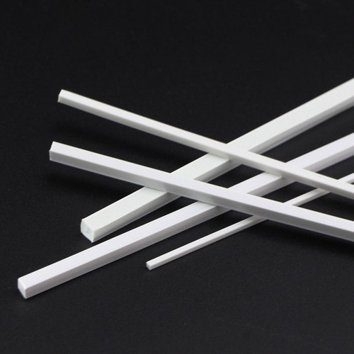 10pcs 250mm ABS Plastic Rod Square Solid Bar DIY Model Building Multi