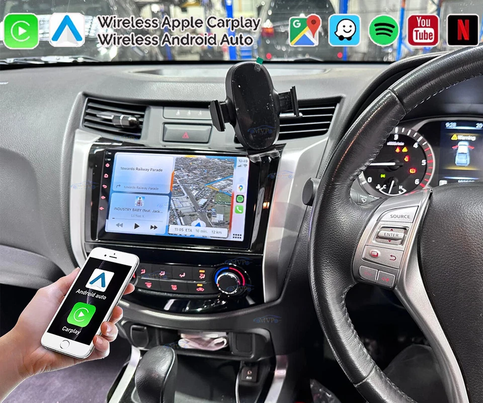 Apple Carplay Android auto Head Unit For Nissan Navara 15-22 NP300 D23 GPS WIFI - image 3 of 4