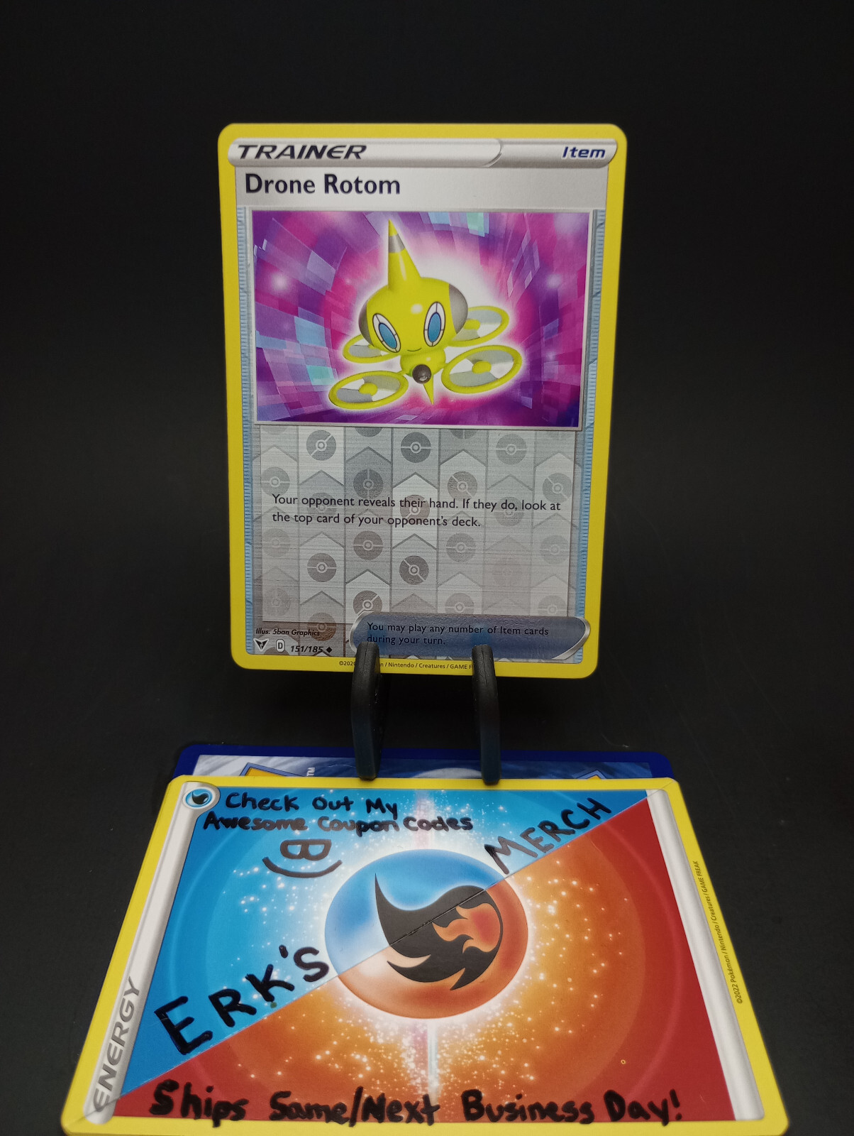 Drone Rotom 151/185 Vivid Voltage Reverse Holo Uncommon Pokemon Card
