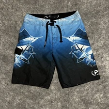 Pelagic Boardshorts Mens XL Blue Tony Ludovico Marlin Swim Trunks Surfing Beach