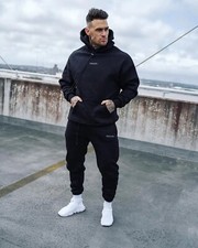 New Men's Sports Suit Hoodie Suit Stretch Fitness Long Sleeve Pants cotton Suit