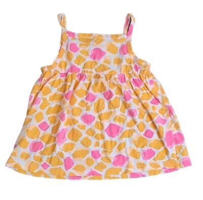 Tank Top Pink Orange Cheeta Print Carters Girl 5t Toddler Swing Sleeveless 