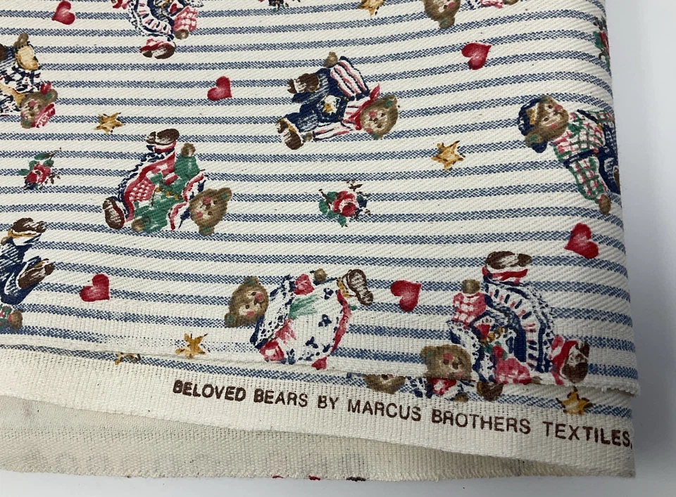 VTG Beloved Bears by Marcus Bros Textiles Single Very Hard to Find BTHY 44”x9’ - Image 2 of 4