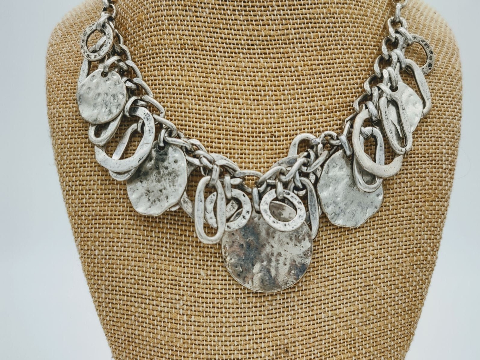 Ruby Road Silver Tone Statement Necklace - image 1