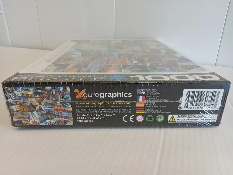 Eurographics 1000 Puzzle Globetrotter World Travel Tourism Postcard 19x26 Sealed - Image 3 of 4