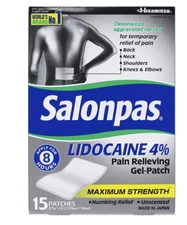 Salonpas Lido Gel-Patch (15 ct.) Pain Relieving Max Strength