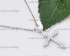 14k Solid White Gold 0.50 ct Natural Diamond Cross Pendant made in USA — photo 4