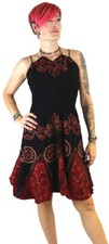 Beautiful Batik Chinmayi Boho Hippie Festival Red Dress